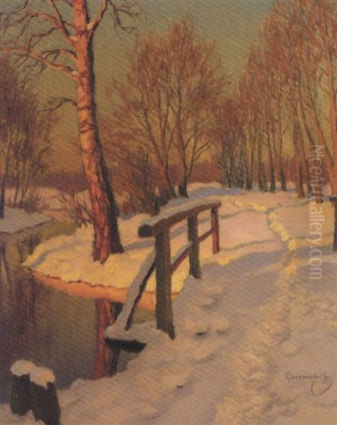 Path Through The Wood Oil Painting by Mikhail Markianovich Germanshev