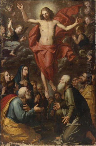 The Ascension Oil Painting by Giovanni Bernardino Azzolino