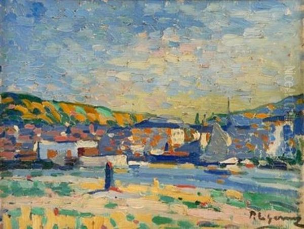 Port Scene Oil Painting by Paul Elie Gernez