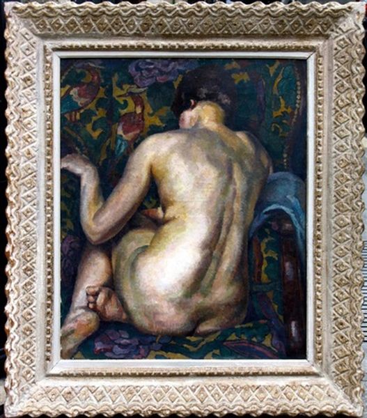 Nu Au Fauteuil Oil Painting by Paul Elie Gernez