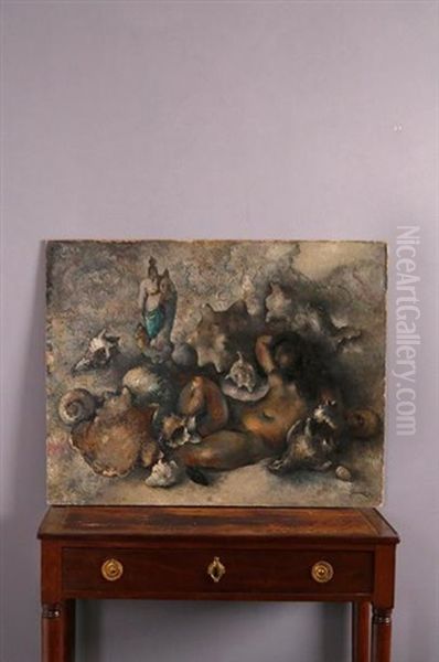 Baigneuse Aux Coquillages Oil Painting by Paul Elie Gernez