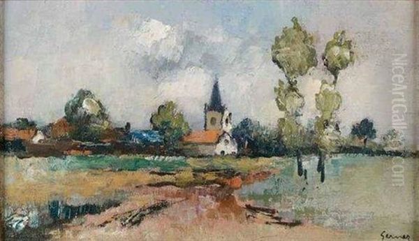 Vue D'evreux Oil Painting by Paul Elie Gernez