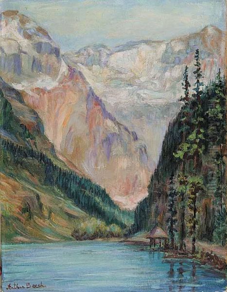 Unttiled - Mount Victoria From Lakelouise Oil Painting by Arthur B. Beech