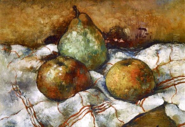 Nature Morte Aux Pommes Et A La Poire Oil Painting by Paul Elie Gernez