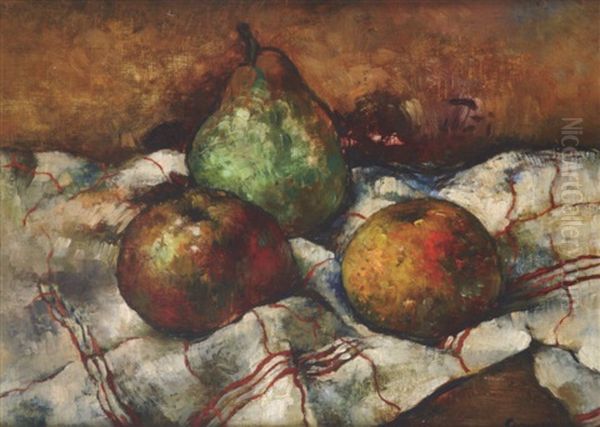 Nature Morte Aux Pommes Et A La Poire Oil Painting by Paul Elie Gernez