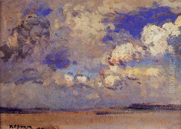 Baie De Seine, Nuages Oil Painting by Paul Elie Gernez