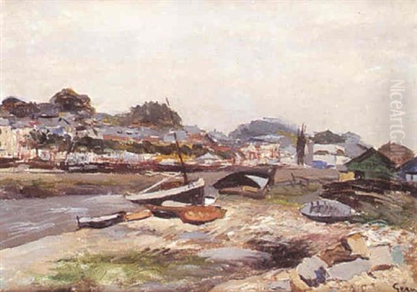 Le Petit Port De Peche Oil Painting by Paul Elie Gernez