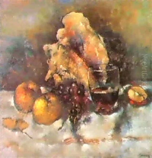 Nature Morte Vers 1942 Oil Painting by Paul Elie Gernez