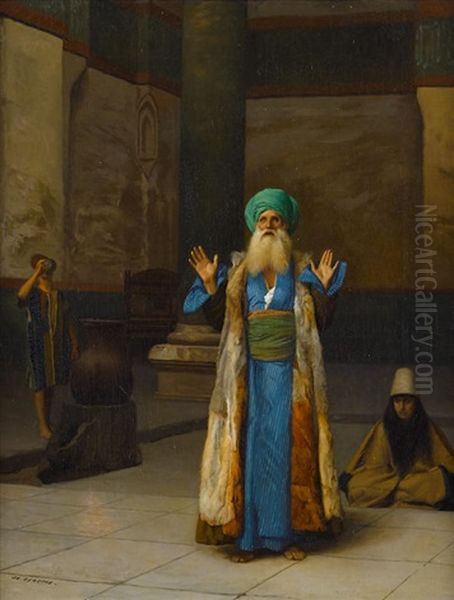 Sultan Persan En Priere Oil Painting by Jean-Leon Gerome