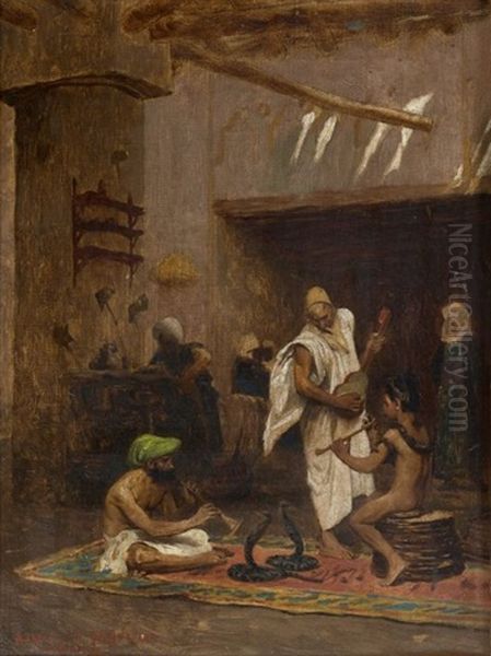 Etude Pour Le Charmeur De Serpent Oil Painting by Jean-Leon Gerome