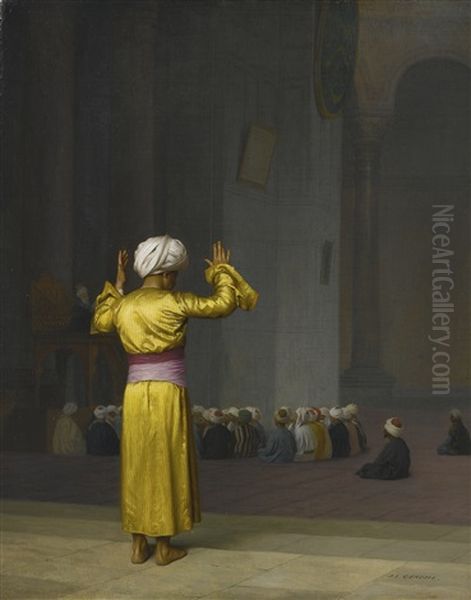 Priere Dans La Mosquee Oil Painting by Jean-Leon Gerome