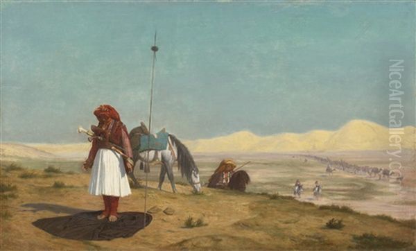 La Priere Dans Le Desert (collab. W/studio) Oil Painting by Jean-Leon Gerome