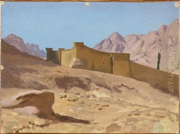 Le Monastere Sainte-catherine Au Mont Sinai Oil Painting by Jean-Leon Gerome