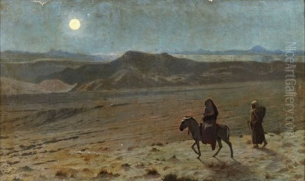 La Fuite En Egypte (la Nuit) by Jean-Leon Gerome