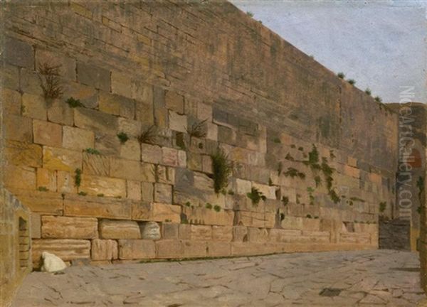 Le Mur De Salomon Oil Painting by Jean-Leon Gerome