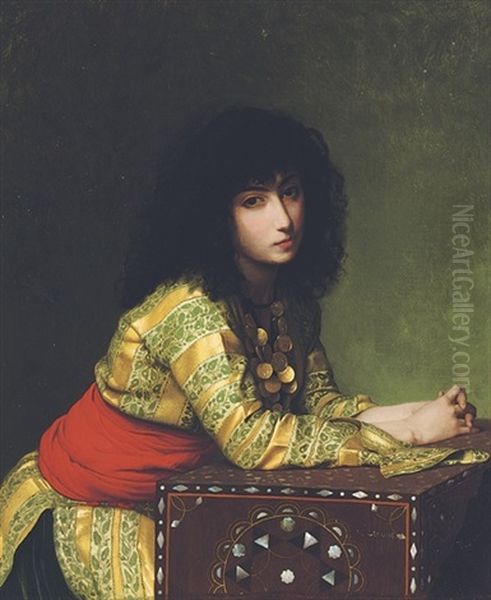 Jeune Fille Egyptienne, Egyptian Girl Oil Painting by Jean-Leon Gerome