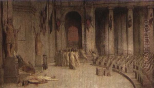 La Mort De Cesar Oil Painting by Jean-Leon Gerome