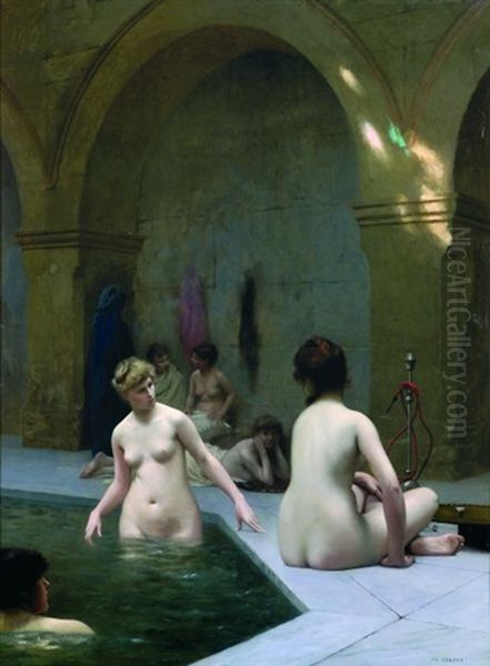 Baigneuses Oil Painting by Jean-Leon Gerome