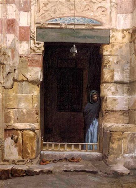 Porte D'une Mosquee Oil Painting by Jean-Leon Gerome