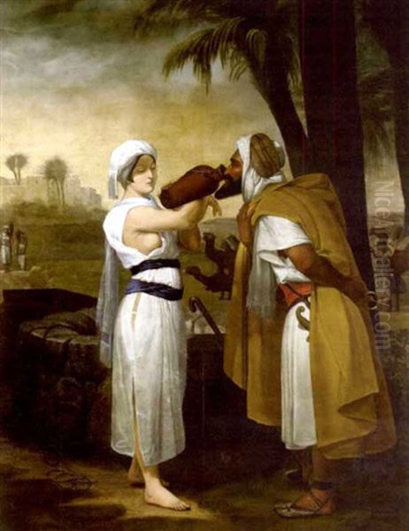 Rebecca At The Well Oil Painting by Jean-Leon Gerome