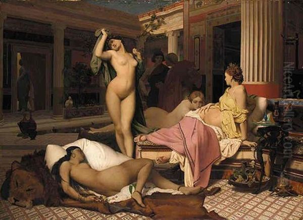 Interieur Grec. Le Gynecee Oil Painting by Jean-Leon Gerome