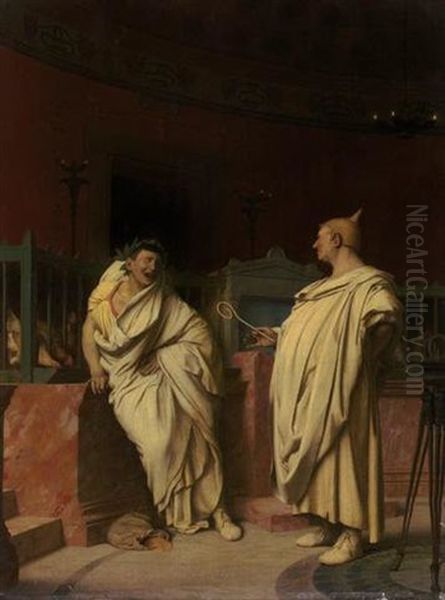 Les Deux Augures Oil Painting by Jean-Leon Gerome