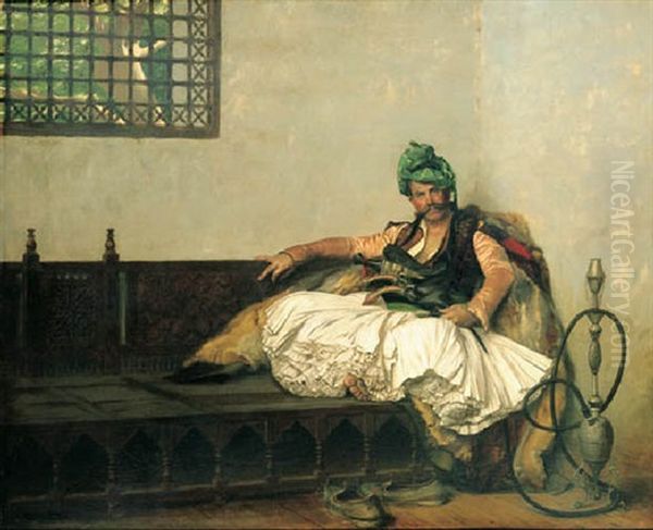 Un Chef Bachi-bouzouk (a Bashi-bouzouk Chieftan) Oil Painting by Jean-Leon Gerome