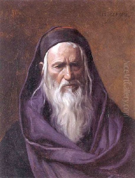 Portrait D'un Rabbin Oil Painting by Jean-Leon Gerome