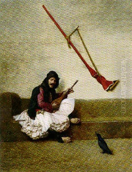 Un Duo Oil Painting by Jean-Leon Gerome