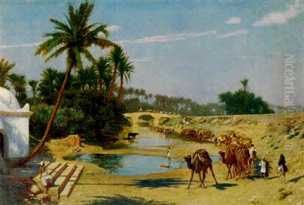 Caravan: A Journey Through Algeria Oil Painting by Jean-Leon Gerome