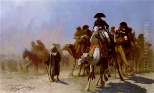 Napoleon And His General Staff In Egypt Oil Painting by Jean-Leon Gerome