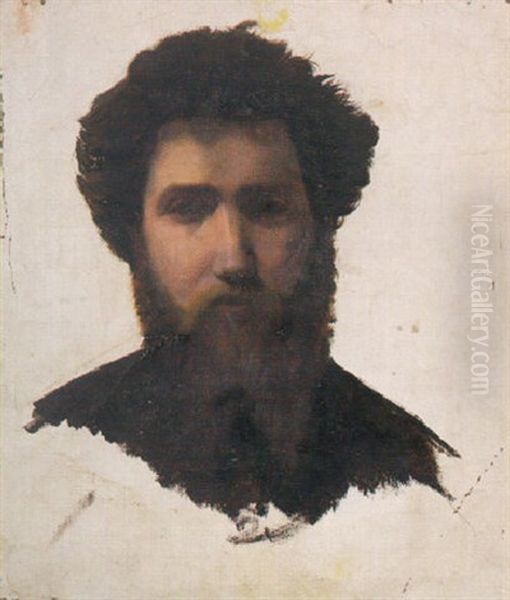 Portrait Of A Bearded Man Oil Painting by Jean-Leon Gerome