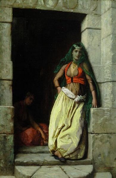 Femmes Du Caire (cairene Women) Oil Painting by Jean-Leon Gerome