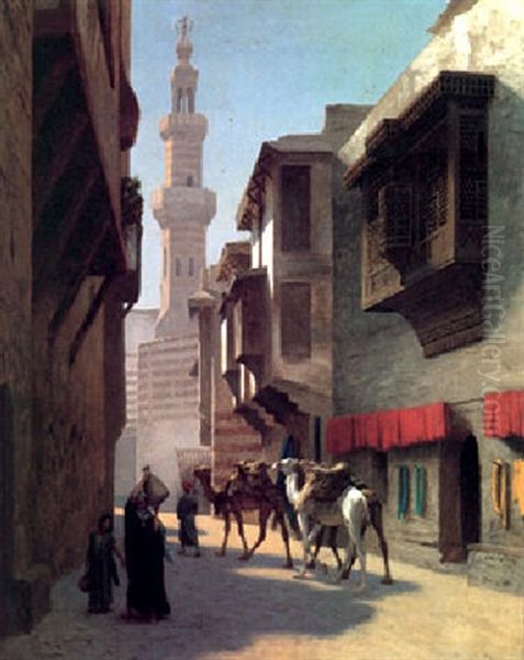 Une Rue Au Caire Oil Painting by Jean-Leon Gerome