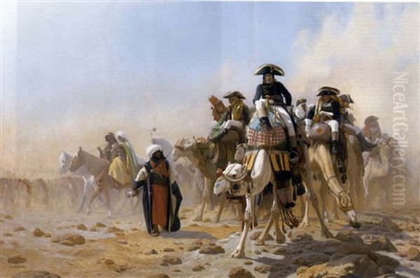 Napoleon And His General Staff In Egypt Oil Painting by Jean-Leon Gerome