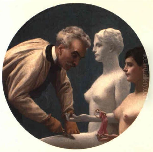 Gerome And Tanagra Oil Painting by Jean-Leon Gerome