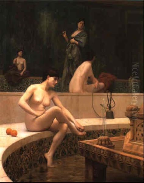 Les Baigneuses Du Harem Oil Painting by Jean-Leon Gerome