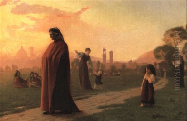 Dante (il A Vu L'enfer) Oil Painting by Jean-Leon Gerome