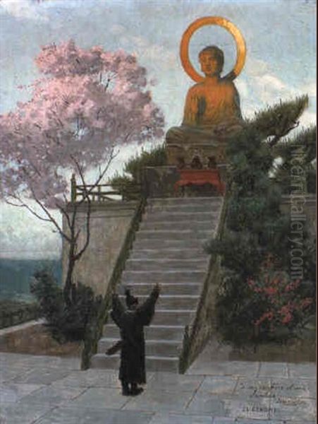 Sketch For 'japonais Implorant Une Divinit,' Oil Painting by Jean-Leon Gerome