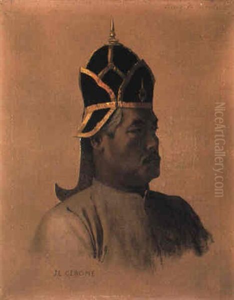 Premier Gardien Des Presents, Luang-in-manki Oil Painting by Jean-Leon Gerome