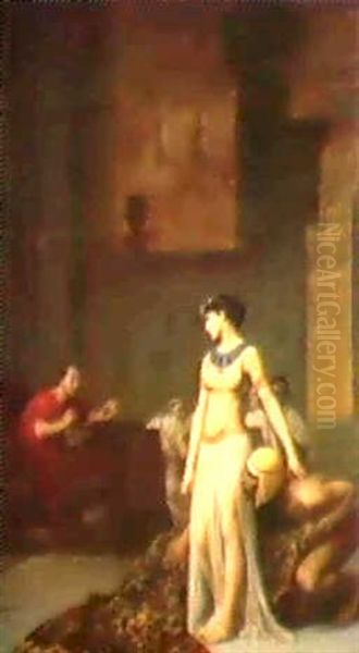 Cleopatre Et Cesar Oil Painting by Jean-Leon Gerome