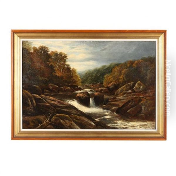 River Falls Oil Painting by Samuel Lancaster Gerry