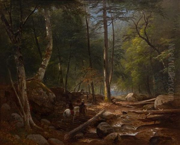 Woodscene Bartlett, Nh Oil Painting by Samuel Lancaster Gerry