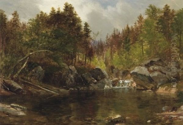 Autumn Stream Oil Painting by Samuel Lancaster Gerry