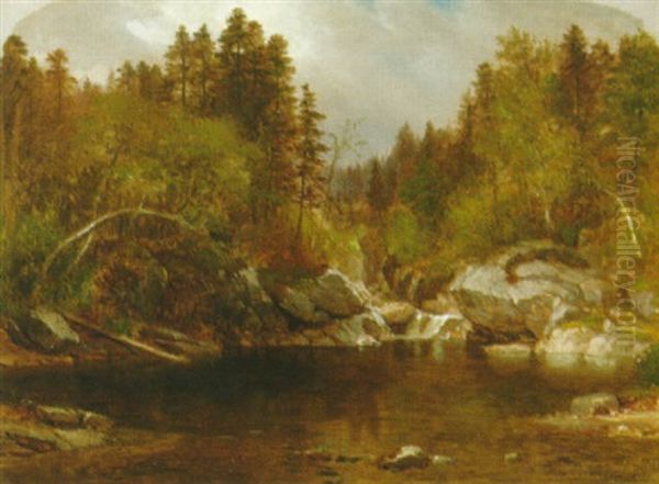 Calm Pond In Autumn Oil Painting by Samuel Lancaster Gerry