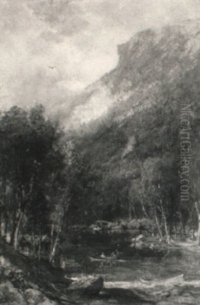 Old Man Of The Mountains Oil Painting by Samuel Lancaster Gerry