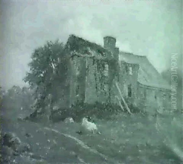 Ruin At Manchester-by-the Sea Oil Painting by Samuel Lancaster Gerry