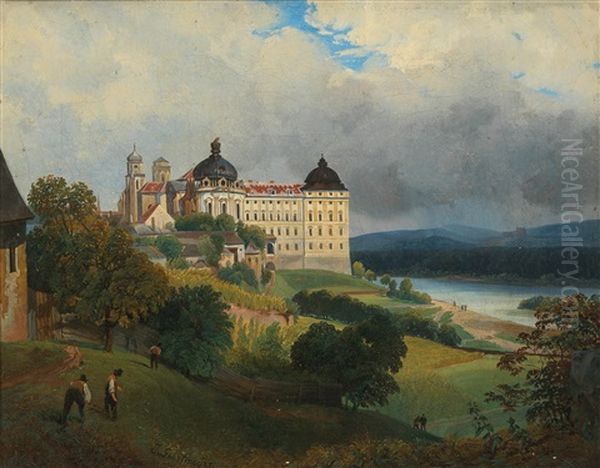 View Of Klosterneuburg Oil Painting by Joseph Gerstmeyer