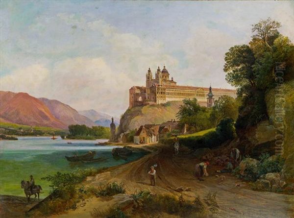 Blick Auf Stift Melk Oil Painting by Joseph Gerstmeyer