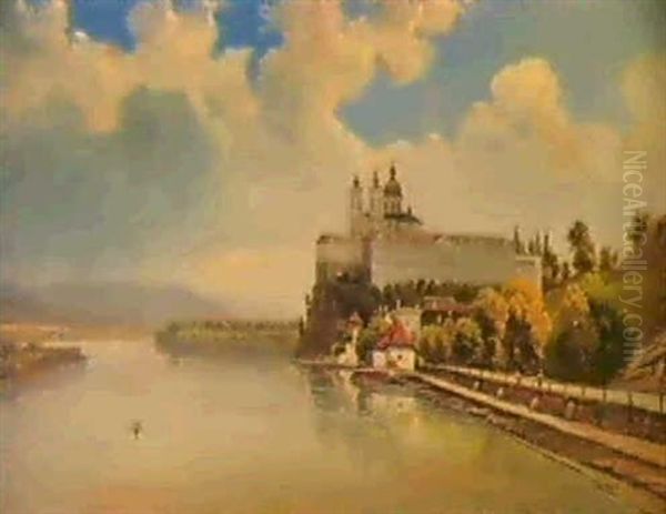 Stift Melk Oil Painting by Joseph Gerstmeyer